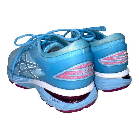 ASICS Gel Kayano 25 Light Blue & Magenta Road Running Tennis Shoe 8W 1012A026 - Picture 9 of 11